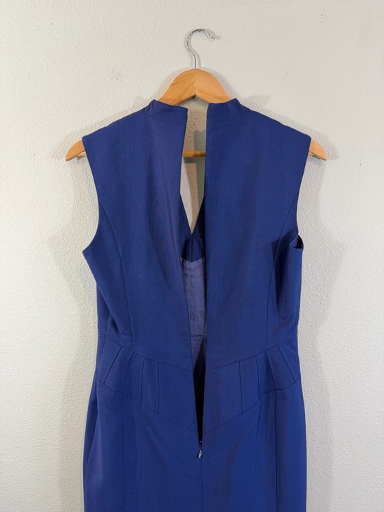 REISS Blue Magda Sheath Dress Size US 6 Sleeveless Office Minimalist Business - Picture 10 of 11